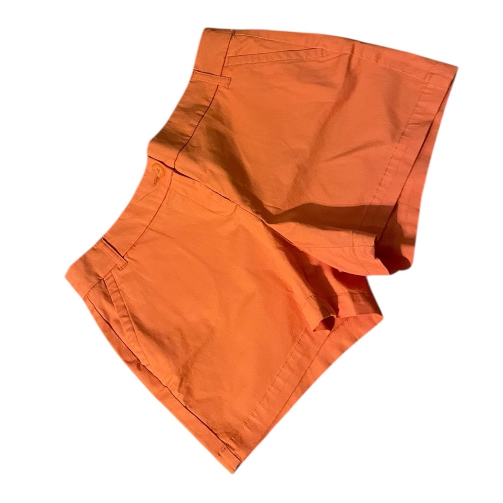 Crown & Ivy Orange Chino‎ Shorts 10P Petite Mid Rise NWT